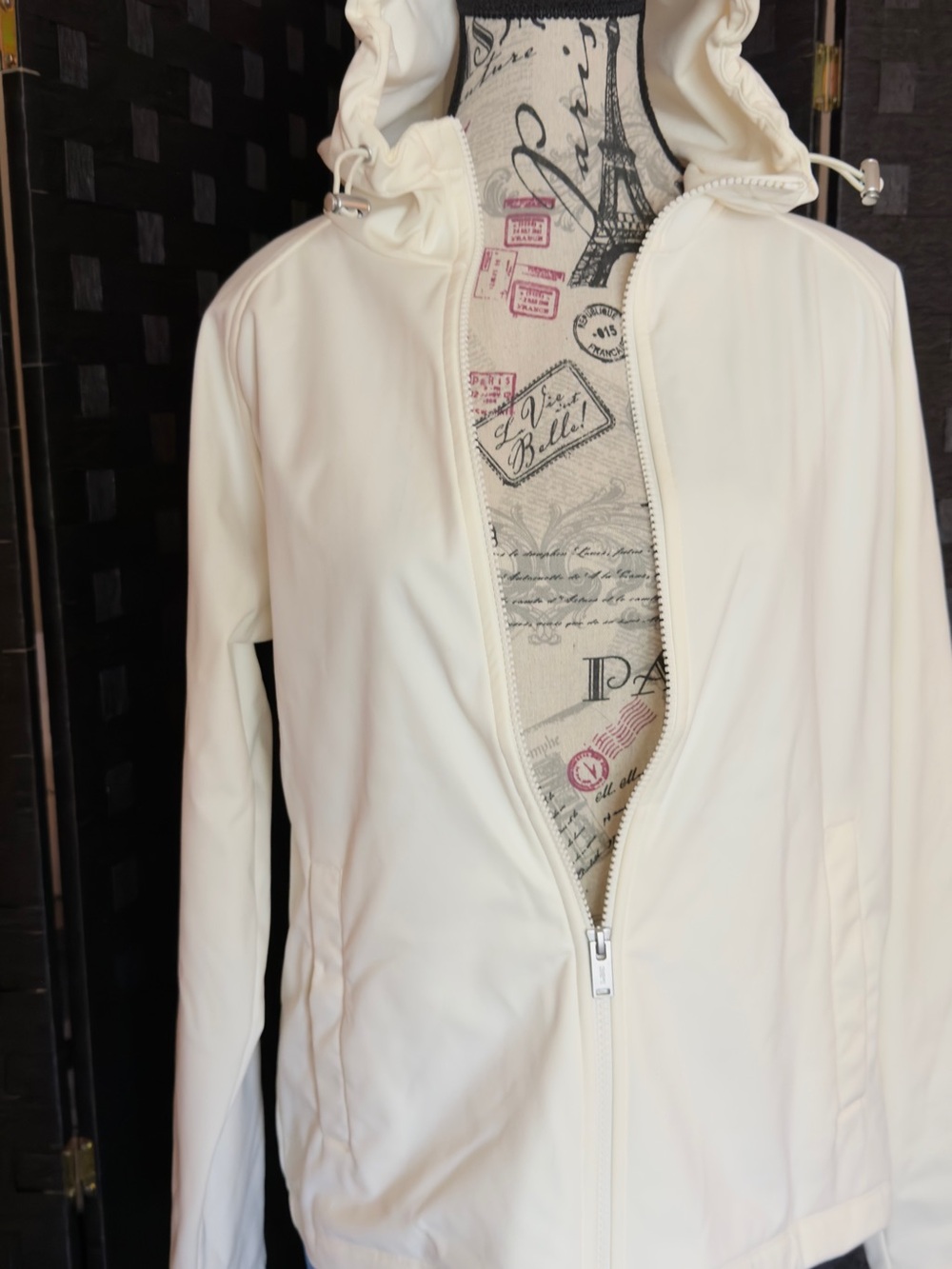 32 Degrees Women's Cream Hooded Utility Jacket